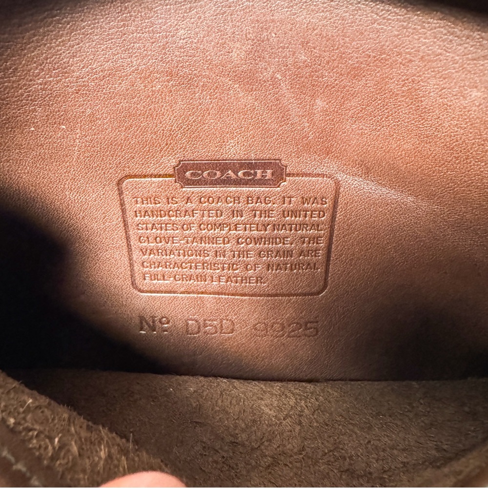 Vintage Coach Carnival Dark Brown Leather Bag 9925 (Missing Strap) - Picture 8 of 8